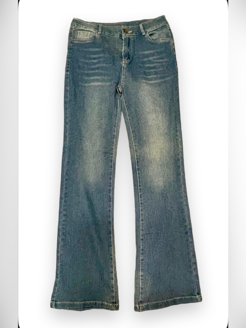 JC Women’s Medium Wash Bootcut Flare Jeans Size M Y2K Style